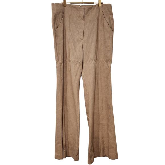 Veronica Beard tan Komi linen blend pants size 16 - Picture 4 of 8